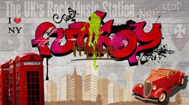 摇滚音乐工装背景墙