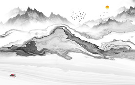 线条爆款新山水画 TIF分层