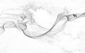 新中式抽象大理石背景墙