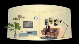 模拟家里客厅美陈拍照背景