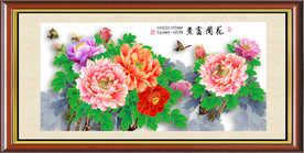 原创高清手绘牡丹装饰画壁画