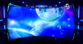 3D立体宇航员太空舱背景墙