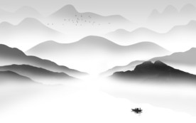 新中式新上线山水画 TIF分层