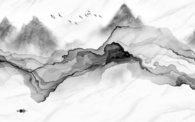 线条新上线山水画 TIF分层