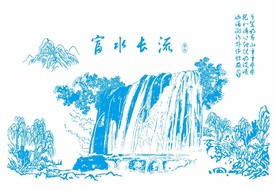瀑布 山水画