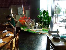 室内假山水景设计效果图