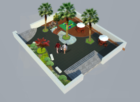 屋顶花园景观设计效果图