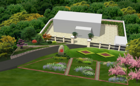 别墅庭院景观设计效果图