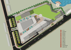 商业广场景观设计彩平图