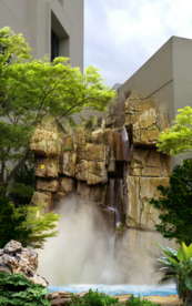 假山跌水景观设计效果图