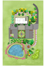 别墅庭院景观设计平面图