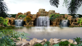 假山景观设计效果图