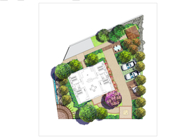 别墅庭院景观彩平图