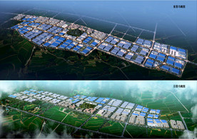 工业区鸟瞰效果图