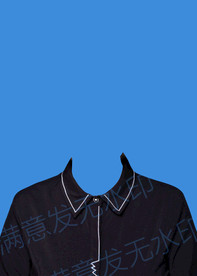 黑色衬衫证件照正装深色衣服模板