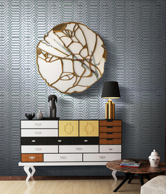 新中式家居 墙纸效果图图片