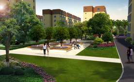 小区景观效果图