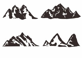 山峰AI矢量图CDR源文件素材