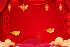 中国风喜庆婚礼背景