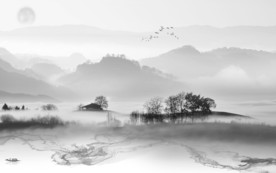 奢华电视新山水画 TIF分层