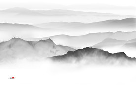 奢华山水电视背景 TIF分层