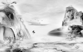 最新山水电视背景 TIF分层