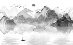 意境山水电视背景 TIF分层