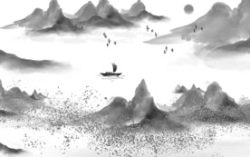 新中式山水新意境画 TIF分层