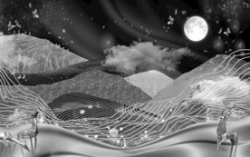 线条欧式装饰壁画 TIF分层