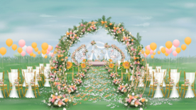 户外婚礼仪式区