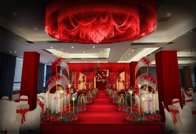红色婚礼仪式区