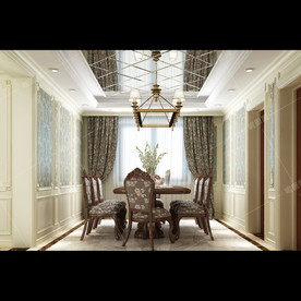 欧式风格别墅豪宅装修餐厅效果图