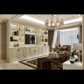 现代美式欧式装修客厅效果图