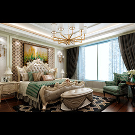 欧式风格别墅豪宅装修卧室效果图