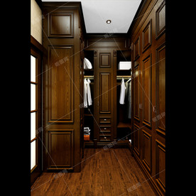 欧式风格别墅装修衣帽间效果图