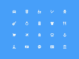 sketch常用实心图标汽车，