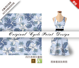 矢量素雅紫色曼陀罗四方连续