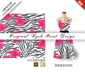 矢量棕蒲豹纹四方连续