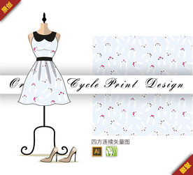 可爱兔子四方连续