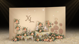 香槟色森系甜品区