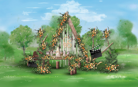 户外婚礼甜品区