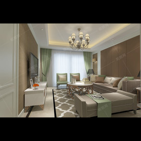 美式风格别墅豪宅装修客厅效果图