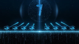 8人蓝色手掌启动仪式PR模板