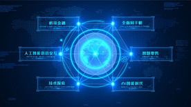 科技展示点线面数据板块AE模板