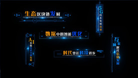 多款大气科技字幕条AE模板