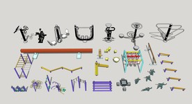 户外健身器材组合