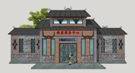 苗族风格游客服务中心建筑