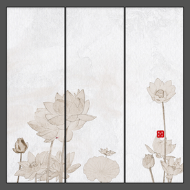 水墨荷花装饰画