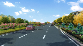 道路绿化景观设计效果图