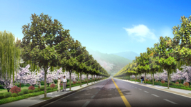 道路景观设计效果图